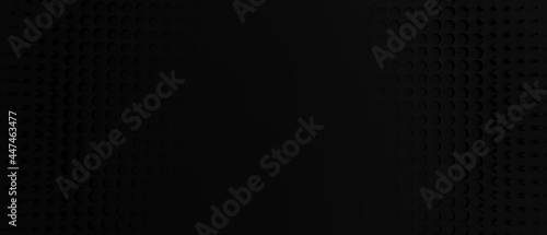 Black circles dots style background with copy space.