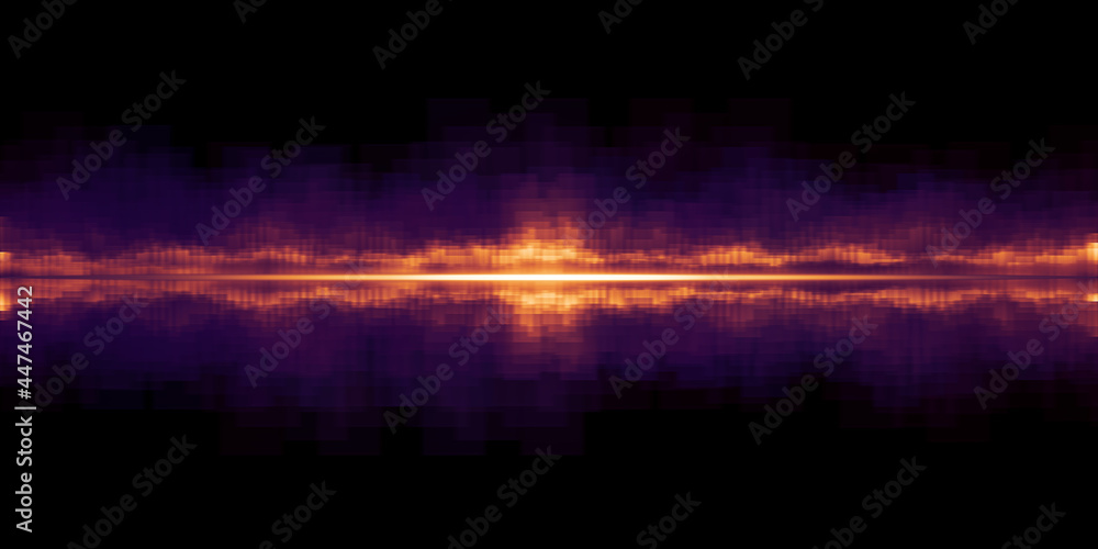 sound wave equalizer sound effect DJ 3D illustration