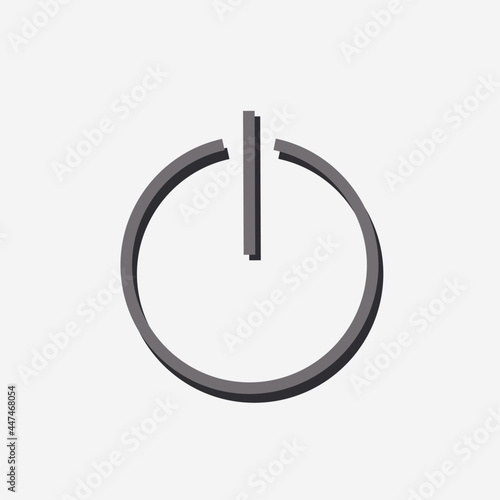 Vector illustration of on-off button icon