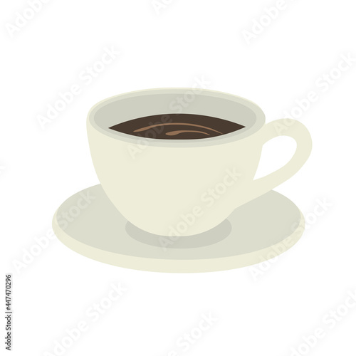 Cup of coffee on a white background. photo