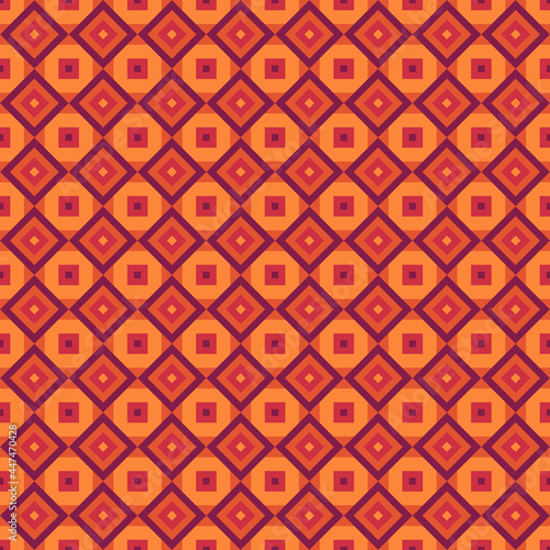 Triangles, checks, diamonds ornament. Seamless pattern. Tiles backdrop. Triangular shapes, squares, rhombuses, wallpaper. Geometric background. Ethic motif. Mosaic print. Geometrical vector.