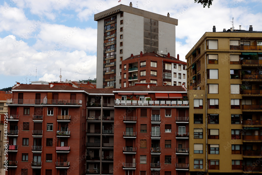 Apartment towers in a neighborhood of BIlbao