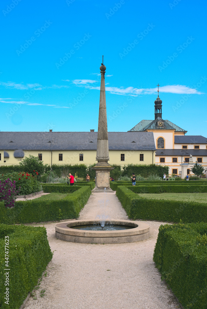 KuksCzech Republic - July 18 2021: Hospital Kuks is a popular, baroque style, travel destination in Eastern Bohemia