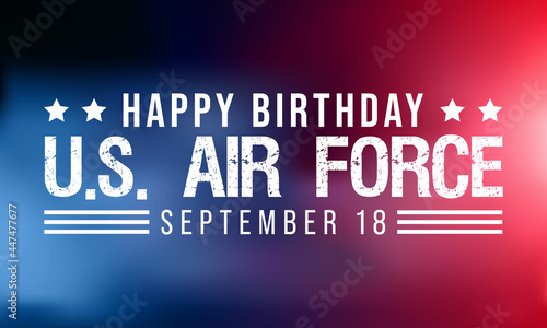 U.S. Air Force birthday is observed every year on September 18 all across United States of America. Vector illustration