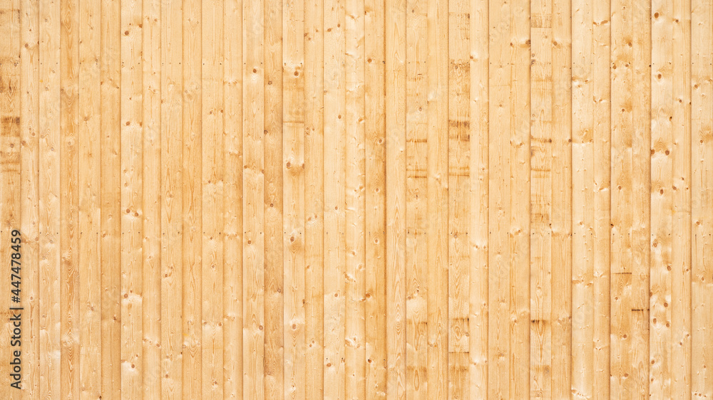 Fototapeta premium Bright ligt brown rustic wooden facade panel wall texture background