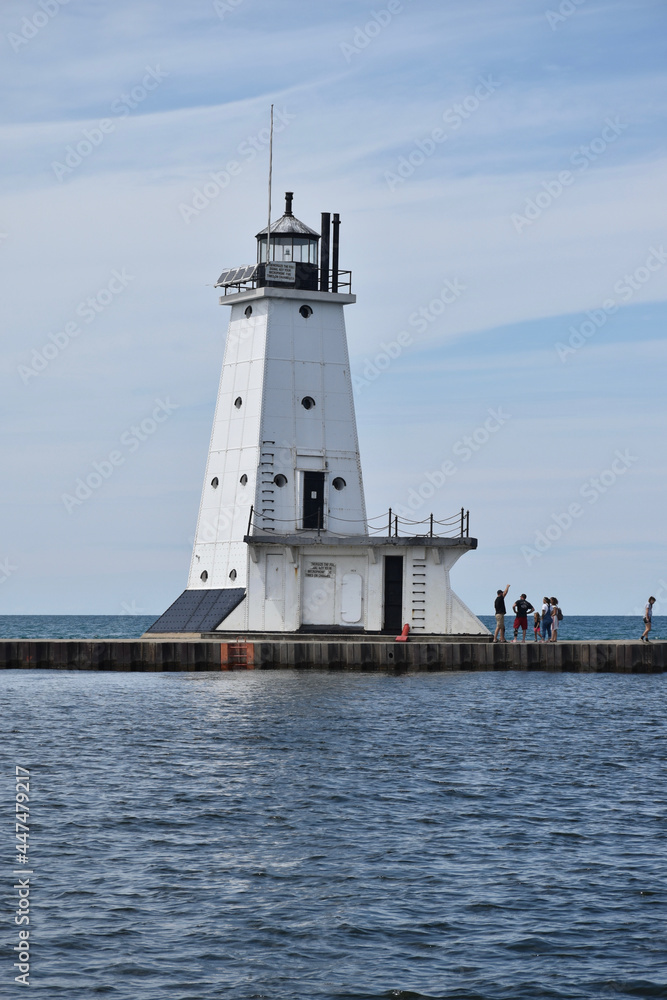 The Ludington light house on Lake Michigan 
