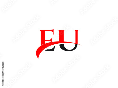 Free Download EU Letter Initial Logo Design Template - GFXLoad
