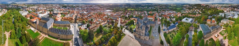 Cathedral in city of Fulda / Hessen - large 360 vertical panorama