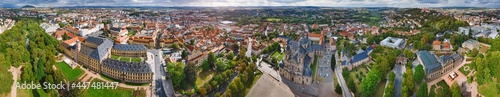 Cathedral in city of Fulda / Hessen - large 360 vertical panorama photo