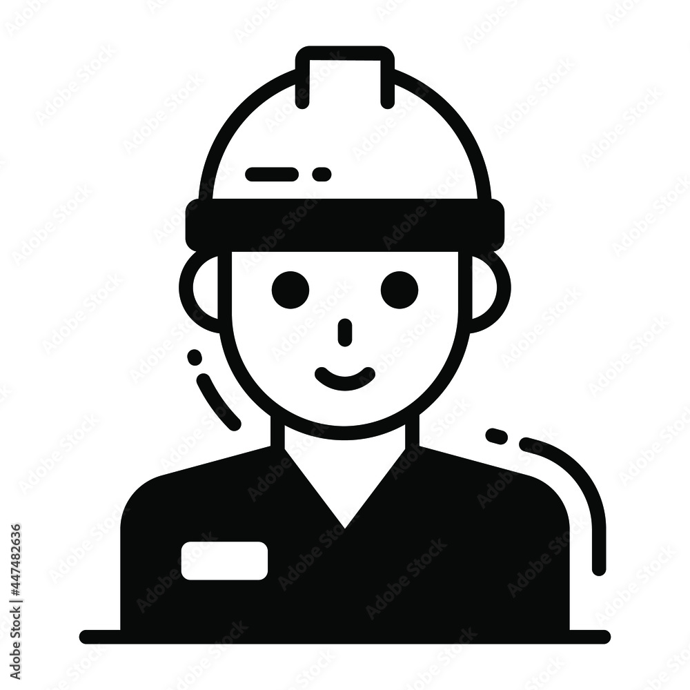 worker trendy icon, glyph style isolated on white background. Symbol for your web site design, logo, app, UI. worker trendy icon, glyph style isolated on white background. Symbol for your web site design, logo, app, UI.