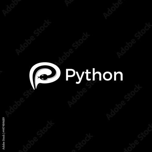 Modern simple python logo.