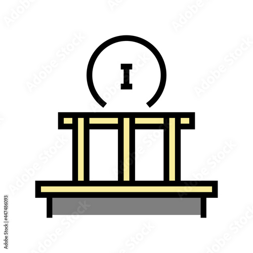 first stage of roof construction color icon vector. first stage of roof construction sign. isolated symbol illustration