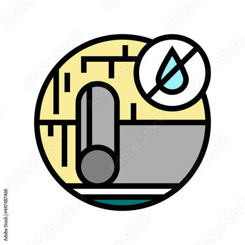 roof underlayment color icon vector. roof underlayment sign. isolated symbol illustration