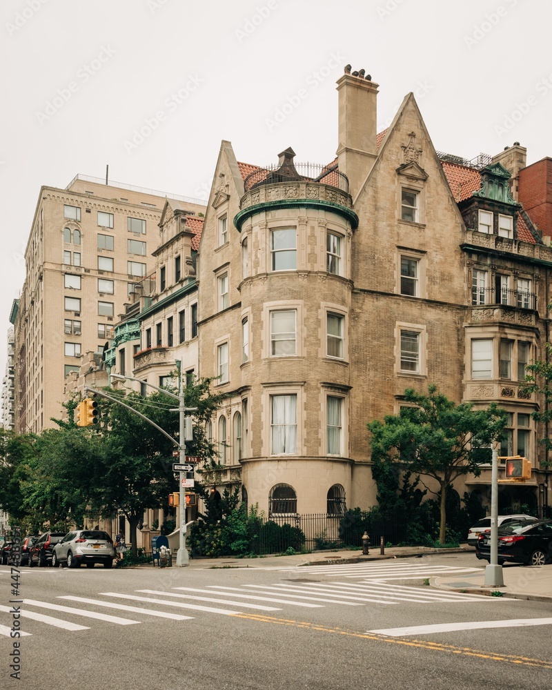Architecture on Riverside Drive, in the Upper West Side, Manhattan, New York City