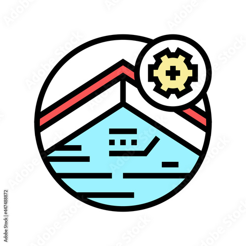 roof fascia color icon vector. roof fascia sign. isolated symbol illustration