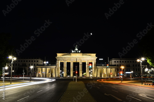 night Berlin in the lights of lanterns