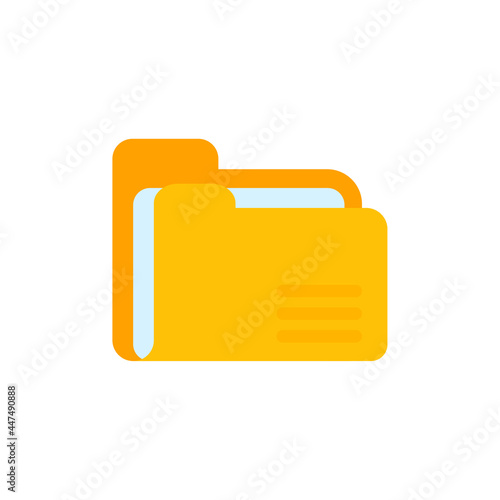 Yellow folders for organizing documents. sorting large amounts of data