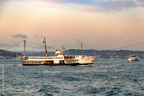 Cruise ship on a Bosphorus, Istanbul, Turkey