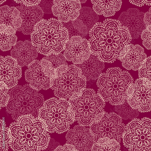 Mandala pattern. Vector image. Seamless background.