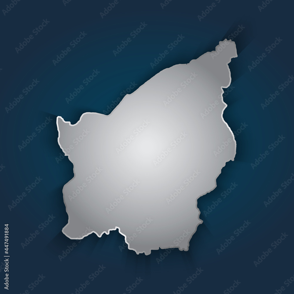 San Marino map 3D metallic silver with chrome, shine gradient on dark blue background. Vector illustration EPS10. San Marino map 3D metallic silver with chrome, shine gradient on dark blue background. Vector illustration EPS10.