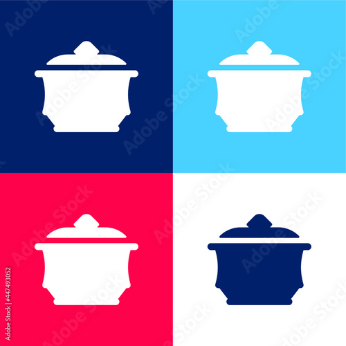 Amphora blue and red four color minimal icon set