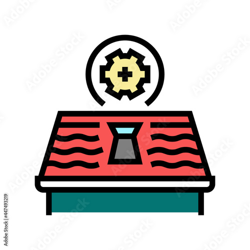skylight installation roof color icon vector. skylight installation roof sign. isolated symbol illustration