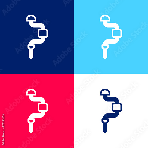 Brace blue and red four color minimal icon set