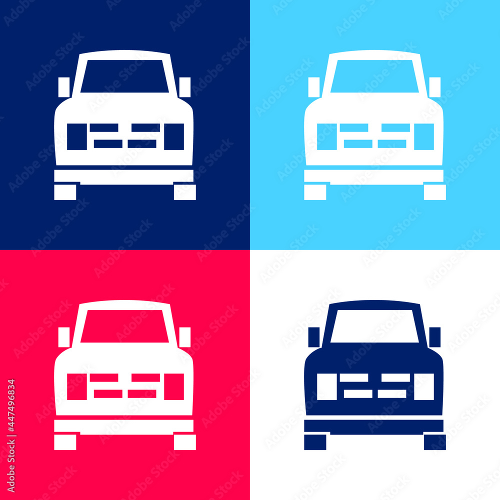 All Terrain blue and red four color minimal icon set All Terrain blue and red four color minimal icon set
