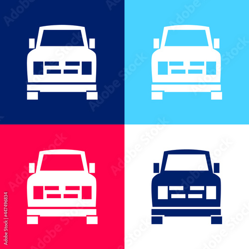 All Terrain blue and red four color minimal icon set