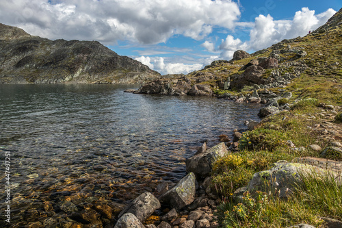 Mountain lake in Bessegen, Norway photo