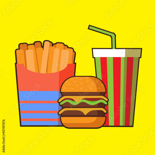 fast food illustration