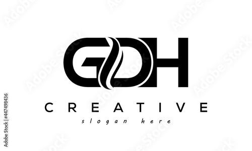 Letter GDH creative logo design vector	 photo