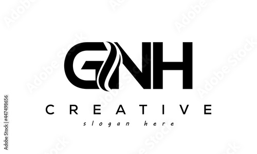 Letter GNH creative logo design vector	 photo