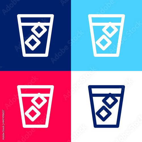 Big Spirit blue and red four color minimal icon set