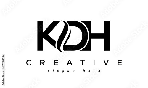 Letter KDH creative logo design vector	 photo