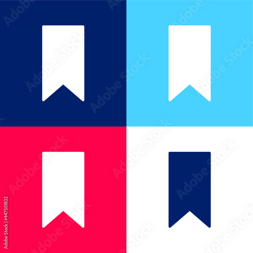 Bookmark Silhouette Variant blue and red four color minimal icon set Free Download Bookmark Silhouette Variant blue and red four color minimal icon set - GFXLoad