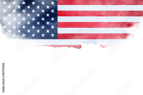 Grunge USA flag. American flag with grunge texture.