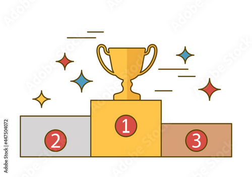 sports podium for winners. 1st, 2nd and 3rd place vector
