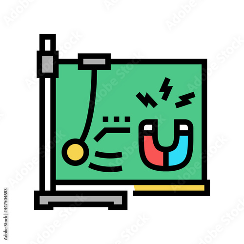 physics school subject color icon vector. physics school subject sign. isolated symbol illustration