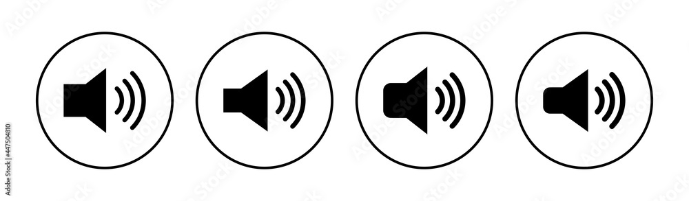 Speaker icon set. volume icon vector. loudspeaker icon vector. sound symbol Speaker icon set. volume icon vector. loudspeaker icon vector. sound symbol