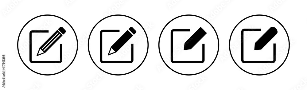 Edit icon set. edit document icon. edit text icon. pencil. sign up Edit icon set. edit document icon. edit text icon. pencil. sign up