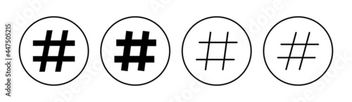 Hashtag icon set. hashtag symbol