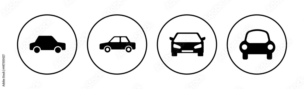 Car icon set. car vector icon. small sedan Car icon set. car vector icon. small sedan