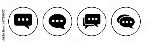 Chat icon set. speech bubble icon. comment icon vector. message. contact us