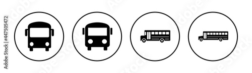 Bus icon set. bus vector icon