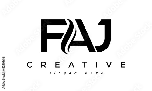 Letter FAJ creative logo design vector	 photo