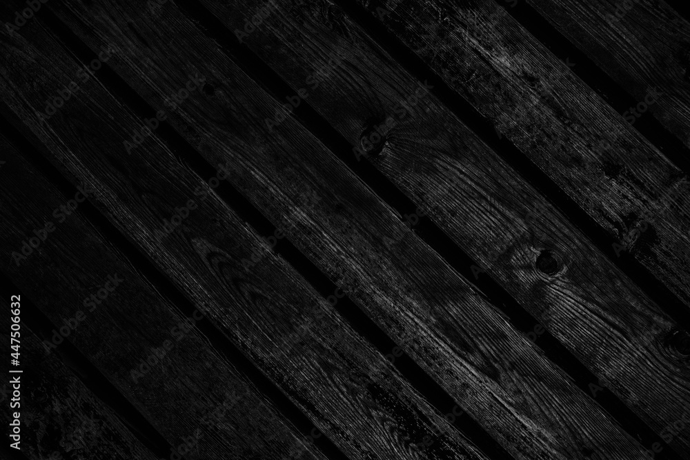 Old black wooden background. Grunge wallpaper Old black wooden background. Grunge wallpaper