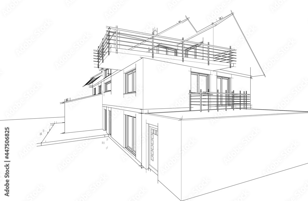 house building architectural drawing