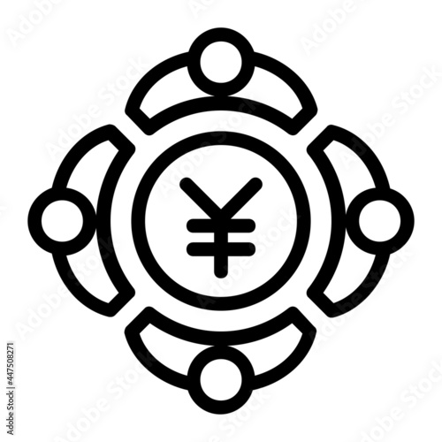 Crowdfund in Japanese Yen Money Icon
