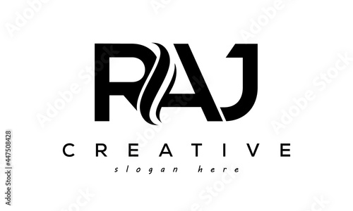 Letter RAJ creative logo design vector	